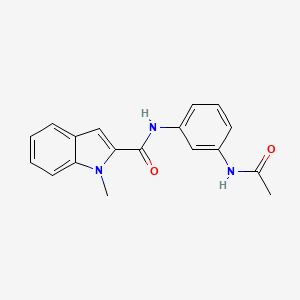 molecular formula C18H17N3O2 B11020315 N-[3-(acetylamino)phenyl]-1-methyl-1H-indole-2-carboxamide 