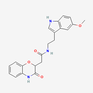 molecular formula C21H21N3O4 B11020353 N-[2-(5-methoxy-1H-indol-3-yl)ethyl]-2-(3-oxo-3,4-dihydro-2H-1,4-benzoxazin-2-yl)acetamide 