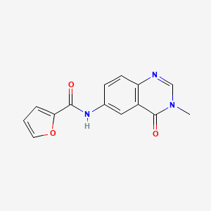 molecular formula C14H11N3O3 B11020374 N-(3-methyl-4-oxo-3,4-dihydroquinazolin-6-yl)furan-2-carboxamide 