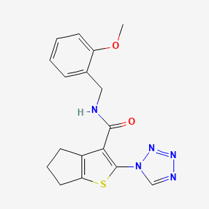 molecular formula C17H17N5O2S B11020403 N-(2-methoxybenzyl)-2-(1H-tetrazol-1-yl)-5,6-dihydro-4H-cyclopenta[b]thiophene-3-carboxamide 