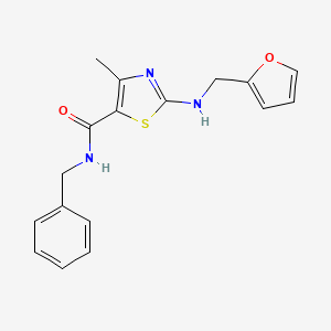 molecular formula C17H17N3O2S B11020411 N-benzyl-2-[(furan-2-ylmethyl)amino]-4-methyl-1,3-thiazole-5-carboxamide 
