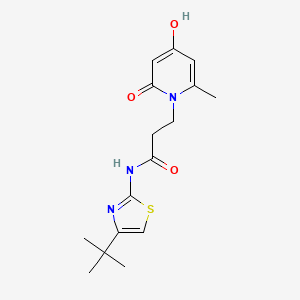 molecular formula C16H21N3O3S B11020417 N-(4-tert-butyl-1,3-thiazol-2-yl)-3-(4-hydroxy-6-methyl-2-oxopyridin-1(2H)-yl)propanamide 
