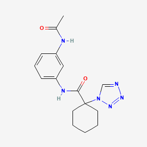 molecular formula C16H20N6O2 B11020546 N-[3-(acetylamino)phenyl]-1-(1H-tetrazol-1-yl)cyclohexanecarboxamide 