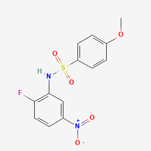 molecular formula C13H11FN2O5S B11020724 N-(2-fluoro-5-nitrophenyl)-4-methoxybenzenesulfonamide 