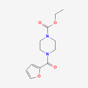 molecular formula C12H16N2O4 B11020732 Ethyl 4-(2-furylcarbonyl)piperazinecarboxylate 