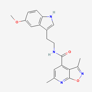 molecular formula C20H20N4O3 B11020744 N-[2-(5-methoxy-1H-indol-3-yl)ethyl]-3,6-dimethylisoxazolo[5,4-b]pyridine-4-carboxamide 