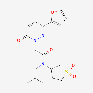 molecular formula C18H23N3O5S B11021063 N-(1,1-dioxidotetrahydrothiophen-3-yl)-2-[3-(furan-2-yl)-6-oxopyridazin-1(6H)-yl]-N-(2-methylpropyl)acetamide 