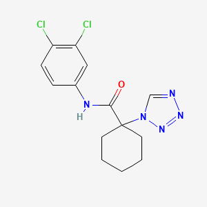 molecular formula C14H15Cl2N5O B11021101 N-(3,4-dichlorophenyl)-1-(1H-tetrazol-1-yl)cyclohexanecarboxamide 