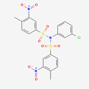 molecular formula C20H16ClN3O8S2 B11021103 N-(3-chlorophenyl)-4-methyl-N-[(4-methyl-3-nitrophenyl)sulfonyl]-3-nitrobenzenesulfonamide 