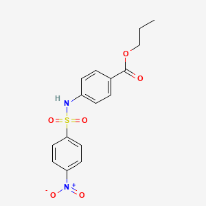 molecular formula C16H16N2O6S B11021132 Propyl 4-{[(4-nitrophenyl)sulfonyl]amino}benzoate 
