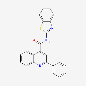 molecular formula C23H15N3OS B11021218 N-(1,3-benzothiazol-2-yl)-2-phenylquinoline-4-carboxamide CAS No. 88067-78-1