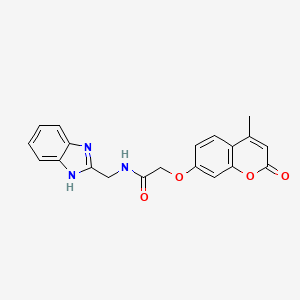 molecular formula C20H17N3O4 B11021241 N-(1H-benzimidazol-2-ylmethyl)-2-[(4-methyl-2-oxo-2H-chromen-7-yl)oxy]acetamide 