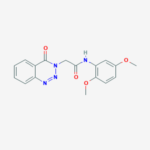 molecular formula C17H16N4O4 B11021443 N-(2,5-dimethoxyphenyl)-2-(4-oxo-1,2,3-benzotriazin-3(4H)-yl)acetamide 