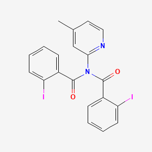 molecular formula C20H14I2N2O2 B11021618 2-iodo-N-[(2-iodophenyl)carbonyl]-N-(4-methylpyridin-2-yl)benzamide 