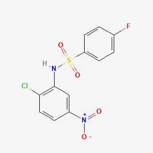 molecular formula C12H8ClFN2O4S B11021626 N-(2-chloro-5-nitrophenyl)-4-fluorobenzenesulfonamide 