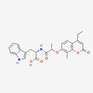 molecular formula C26H26N2O6 B11021659 N-{2-[(4-ethyl-8-methyl-2-oxo-2H-chromen-7-yl)oxy]propanoyl}-L-tryptophan 
