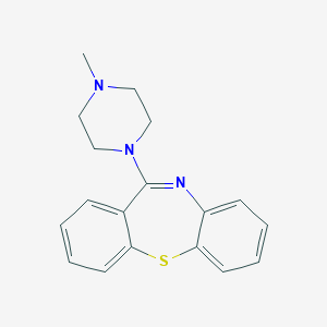 molecular formula C18H19N3S B110217 DIBENZO(b,f)(1,4)THIAZEPINE, 11-(4-METHYL-1-PIPERAZINYL)- CAS No. 1977-09-9