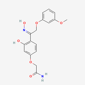 molecular formula C17H18N2O6 B11021776 2-{3-hydroxy-4-[(1Z)-N-hydroxy-2-(3-methoxyphenoxy)ethanimidoyl]phenoxy}acetamide 