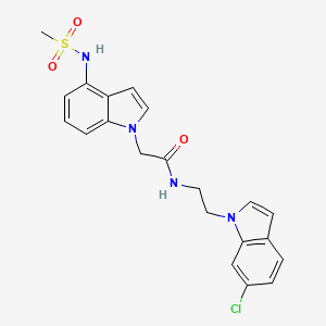 molecular formula C21H21ClN4O3S B11021898 N-[2-(6-chloro-1H-indol-1-yl)ethyl]-2-{4-[(methylsulfonyl)amino]-1H-indol-1-yl}acetamide 