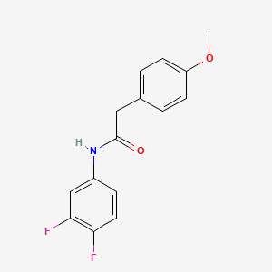 molecular formula C15H13F2NO2 B11021937 N-(3,4-difluorophenyl)-2-(4-methoxyphenyl)acetamide 