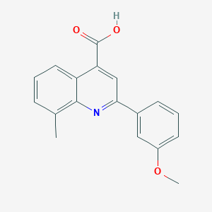 molecular formula C18H15NO3 B011022 2-(3-Methoxyphenyl)-8-methylquinoline-4-carboxylic acid CAS No. 107027-41-8