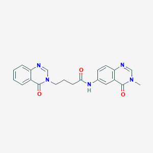 molecular formula C21H19N5O3 B11022081 N-(3-methyl-4-oxo-3,4-dihydroquinazolin-6-yl)-4-(4-oxoquinazolin-3(4H)-yl)butanamide 