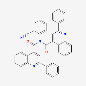 molecular formula C39H24N4O2 B11022123 N-(2-cyanophenyl)-2-phenyl-N-[(2-phenylquinolin-4-yl)carbonyl]quinoline-4-carboxamide 