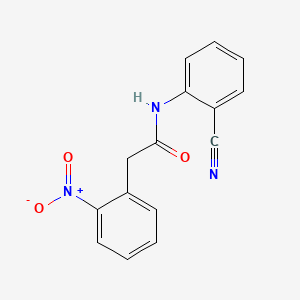 molecular formula C15H11N3O3 B11022164 N-(2-cyanophenyl)-2-(2-nitrophenyl)acetamide 