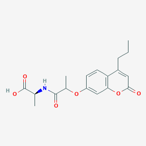 molecular formula C18H21NO6 B11022240 N-{2-[(2-oxo-4-propyl-2H-chromen-7-yl)oxy]propanoyl}-L-alanine 