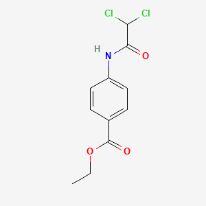 molecular formula C11H11Cl2NO3 B11022241 Ethyl 4-[(2,2-dichloroacetyl)amino]benzoate 