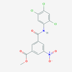molecular formula C15H9Cl3N2O5 B11022245 Methyl 3-nitro-5-[(2,4,5-trichlorophenyl)carbamoyl]benzoate 