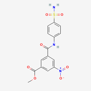 molecular formula C15H13N3O7S B11022412 Methyl 3-nitro-5-[(4-sulfamoylphenyl)carbamoyl]benzoate 