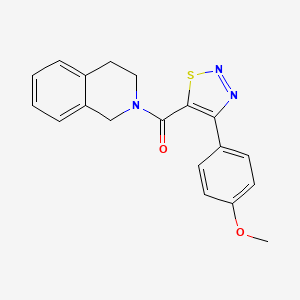 molecular formula C19H17N3O2S B11022446 3,4-dihydroisoquinolin-2(1H)-yl[4-(4-methoxyphenyl)-1,2,3-thiadiazol-5-yl]methanone 