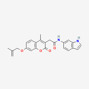 molecular formula C24H22N2O4 B11022609 N-(1H-indol-6-yl)-2-{4-methyl-7-[(2-methylprop-2-en-1-yl)oxy]-2-oxo-2H-chromen-3-yl}acetamide 