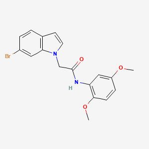 molecular formula C18H17BrN2O3 B11022758 2-(6-bromo-1H-indol-1-yl)-N-(2,5-dimethoxyphenyl)acetamide 