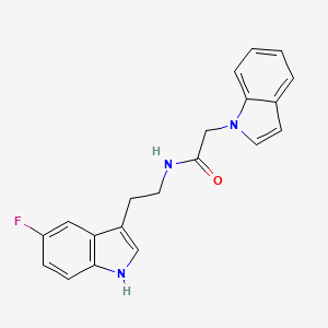 molecular formula C20H18FN3O B11022765 N-[2-(5-fluoro-1H-indol-3-yl)ethyl]-2-(1H-indol-1-yl)acetamide 