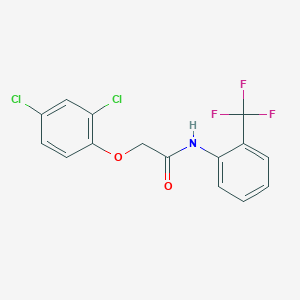molecular formula C15H10Cl2F3NO2 B11022800 2-(2,4-dichlorophenoxy)-N-[2-(trifluoromethyl)phenyl]acetamide 