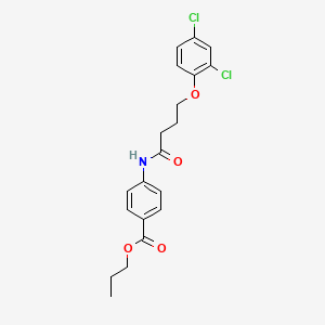 molecular formula C20H21Cl2NO4 B11022833 Propyl 4-{[4-(2,4-dichlorophenoxy)butanoyl]amino}benzoate 