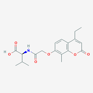 molecular formula C19H23NO6 B11023075 N-{[(4-ethyl-8-methyl-2-oxo-2H-chromen-7-yl)oxy]acetyl}-L-valine 