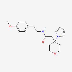 molecular formula C20H26N2O3 B11023252 N-[2-(4-methoxyphenyl)ethyl]-2-[4-(1H-pyrrol-1-yl)tetrahydro-2H-pyran-4-yl]acetamide 