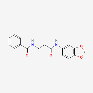 molecular formula C17H16N2O4 B11023337 N-[3-(1,3-benzodioxol-5-ylamino)-3-oxopropyl]benzamide 