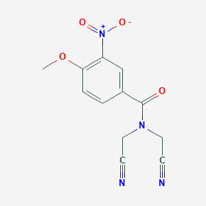 molecular formula C12H10N4O4 B11023357 N,N-bis(cyanomethyl)-4-methoxy-3-nitrobenzamide 