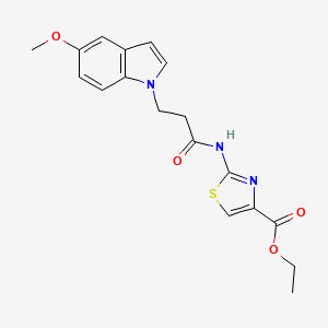 molecular formula C18H19N3O4S B11023416 ethyl 2-{[3-(5-methoxy-1H-indol-1-yl)propanoyl]amino}-1,3-thiazole-4-carboxylate 