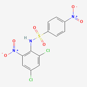 molecular formula C12H7Cl2N3O6S B11023561 N-(2,4-dichloro-6-nitrophenyl)-4-nitrobenzenesulfonamide 
