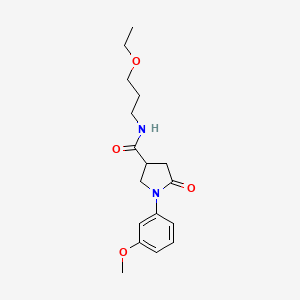 molecular formula C17H24N2O4 B11023582 N-(3-ethoxypropyl)-1-(3-methoxyphenyl)-5-oxopyrrolidine-3-carboxamide 