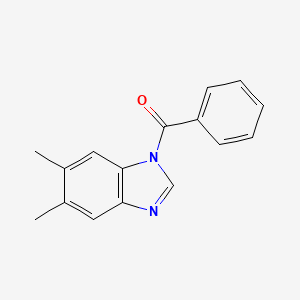 molecular formula C16H14N2O B11023651 1H-Benzimidazole, 1-benzoyl-5,6-dimethyl- CAS No. 16109-46-9