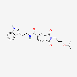 molecular formula C25H27N3O4 B11023703 N-[2-(1H-indol-3-yl)ethyl]-1,3-dioxo-2-[3-(propan-2-yloxy)propyl]-2,3-dihydro-1H-isoindole-5-carboxamide 