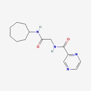molecular formula C14H20N4O2 B11023851 N-[2-(cycloheptylamino)-2-oxoethyl]-2-pyrazinecarboxamide 