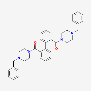 molecular formula C36H38N4O2 B11023963 Biphenyl-2,2'-diylbis[(4-benzylpiperazin-1-yl)methanone] 