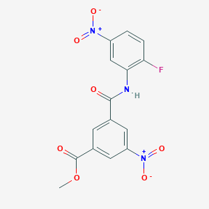 molecular formula C15H10FN3O7 B11024024 Methyl 3-[(2-fluoro-5-nitrophenyl)carbamoyl]-5-nitrobenzoate 